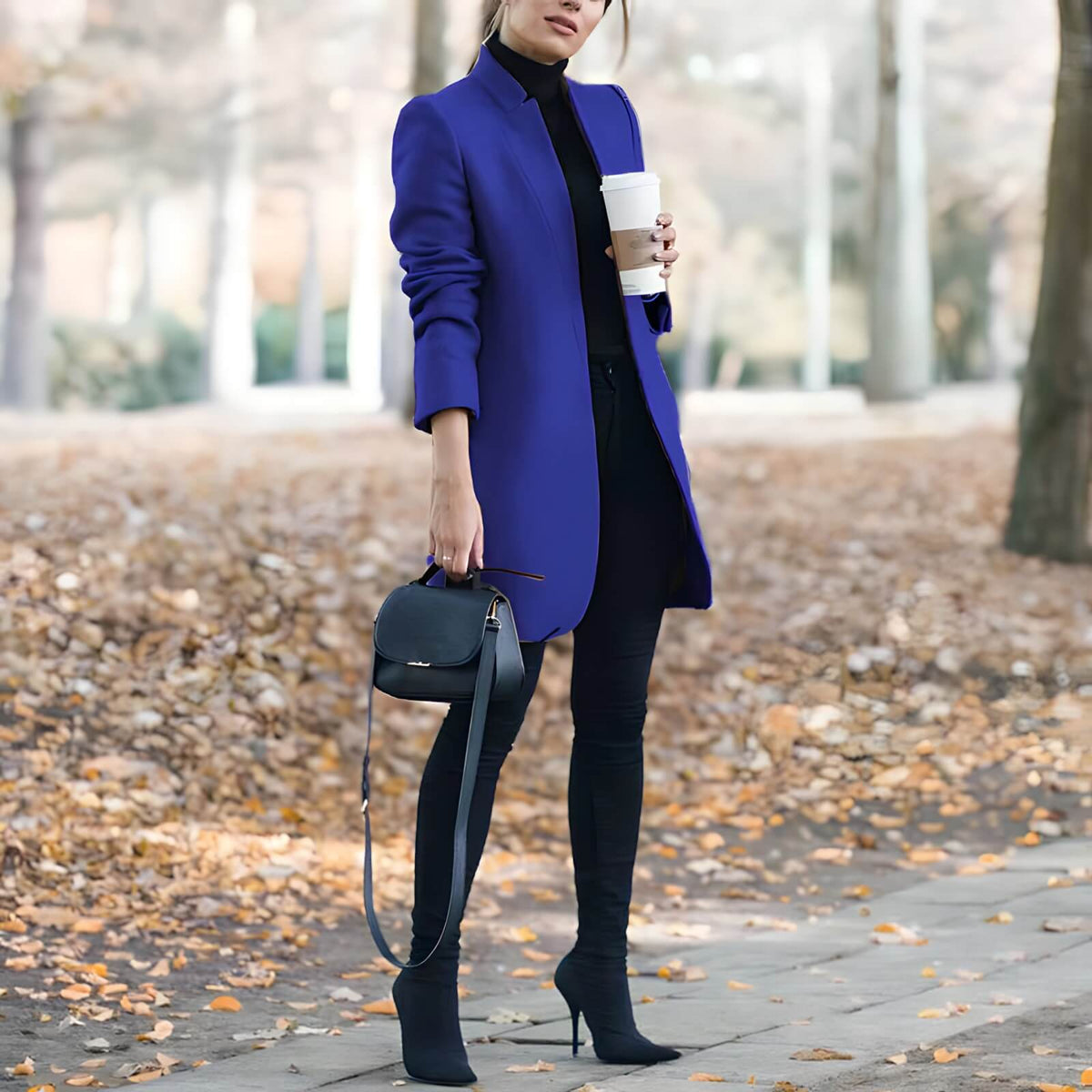 Blazer Alongado de Lã Batida Briseis