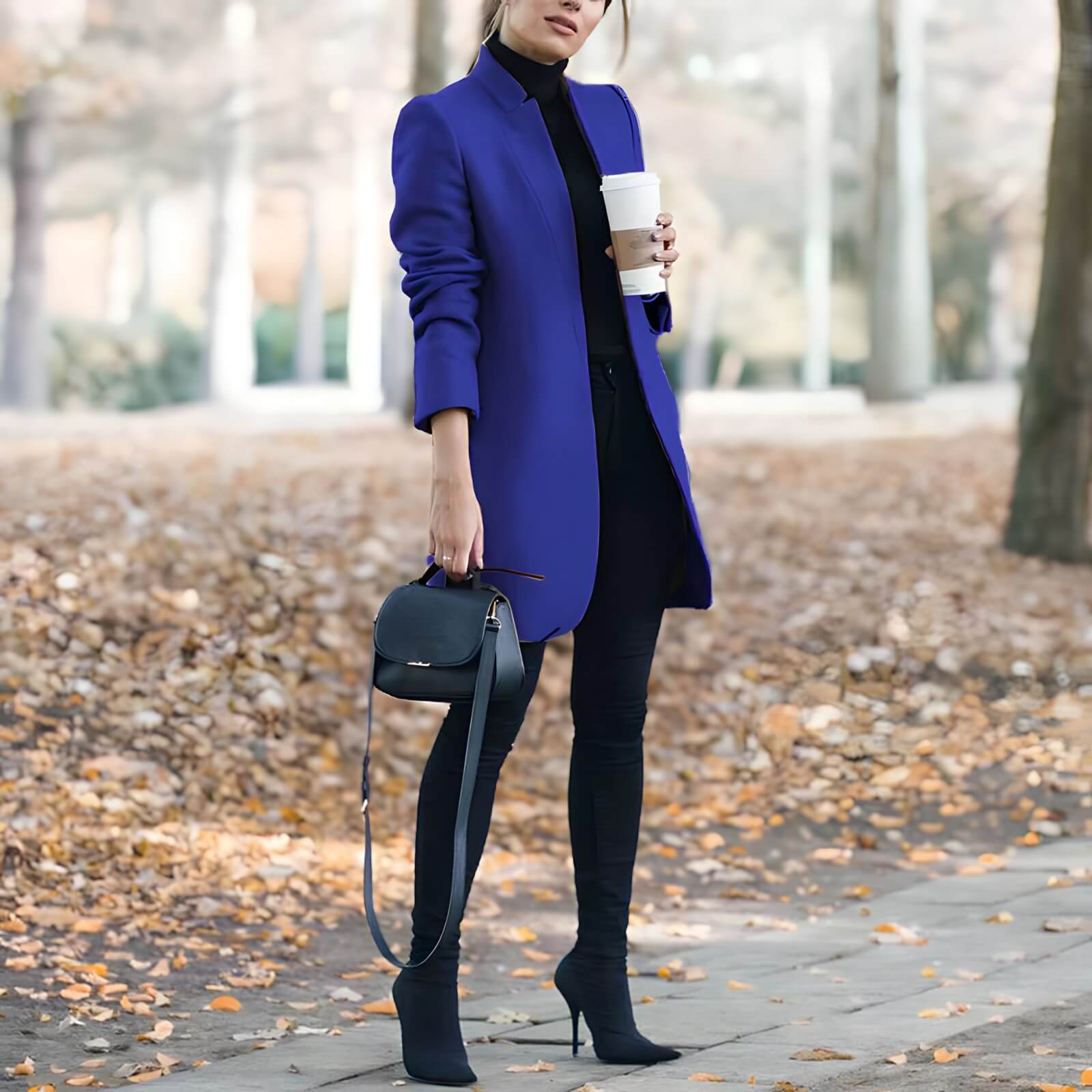 Blazer Alongado de Lã Batida Briseis