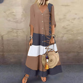 Vestido Longo com Abotoamento Austin