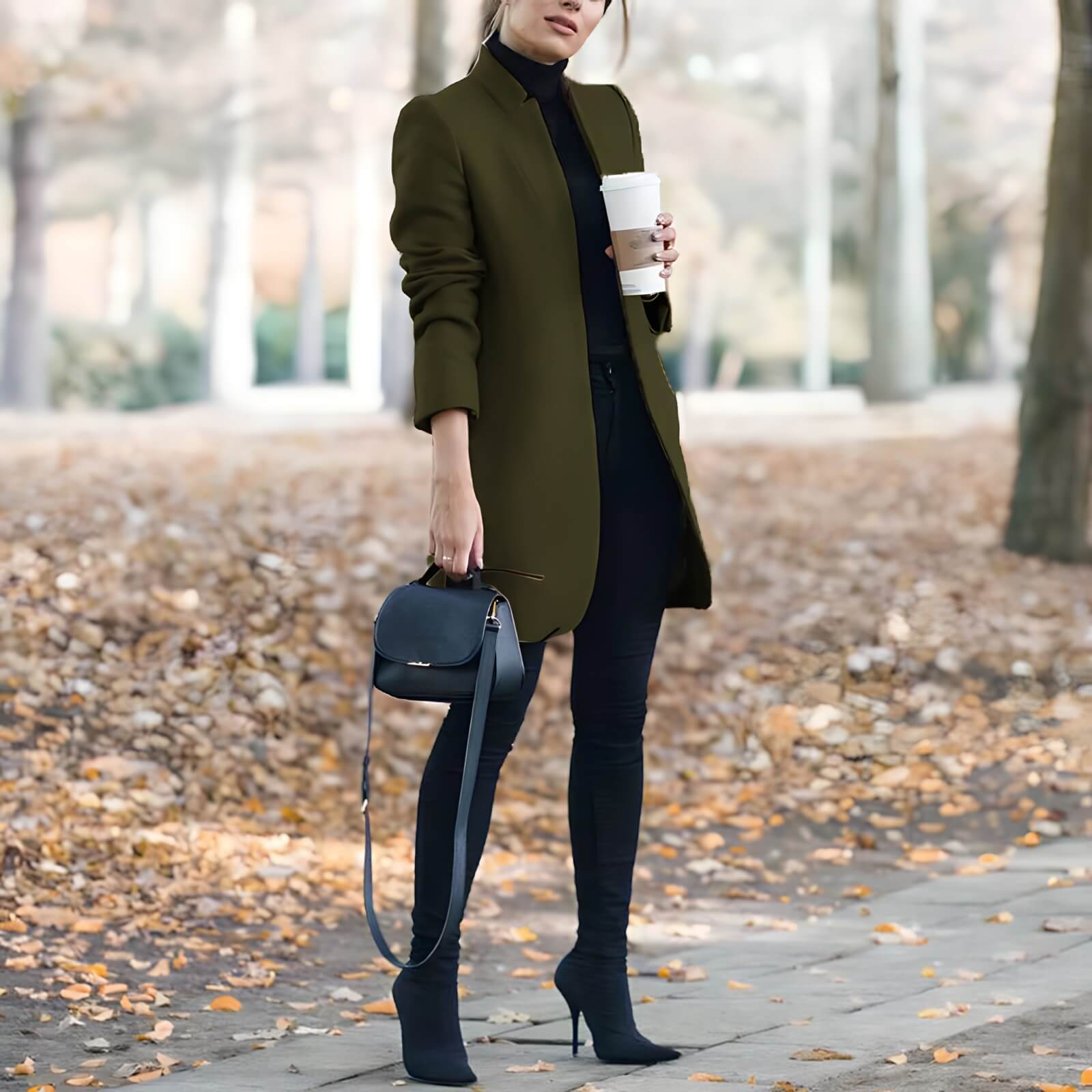 Blazer Alongado de Lã Batida Briseis