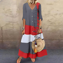 Vestido Longo com Abotoamento Austin