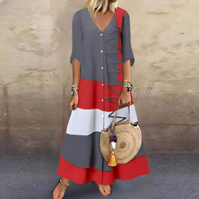 Vestido Longo com Abotoamento Austin