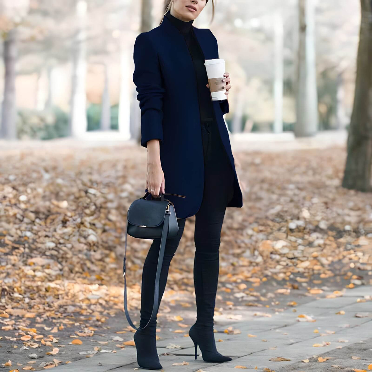 Blazer Alongado de Lã Batida Briseis