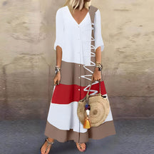 Vestido Longo com Abotoamento Austin