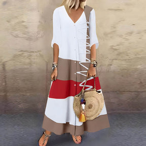 Vestido Longo com Abotoamento Austin