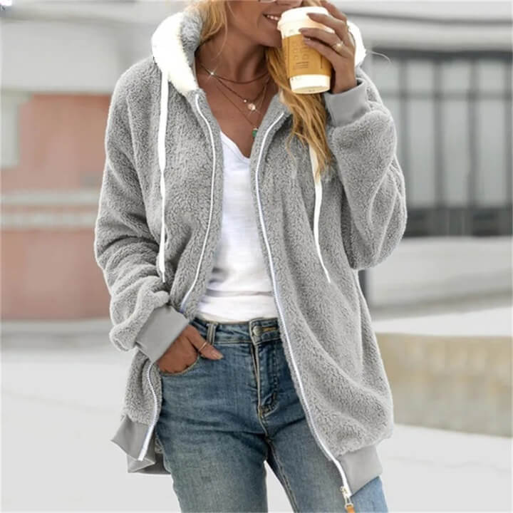 Casaco Feminino de Pelúcia Belleze