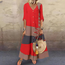 Vestido Longo com Abotoamento Austin