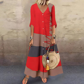 Vestido Longo com Abotoamento Austin