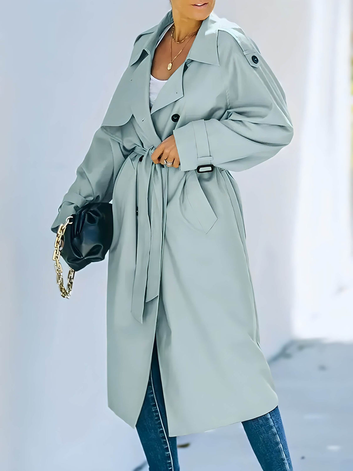 Casaco Longo Feminino Trench Kalliope