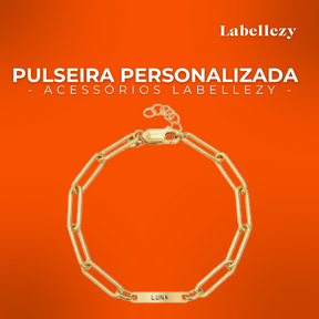 Pulseira Clip Personalizável Com Nomes + Caixa de Presente