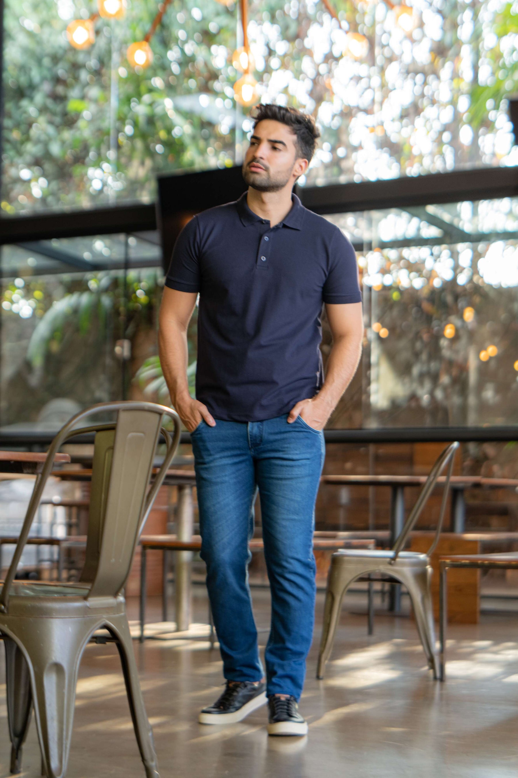 POLO PIQUET PIMA COM ELASTANO LISA