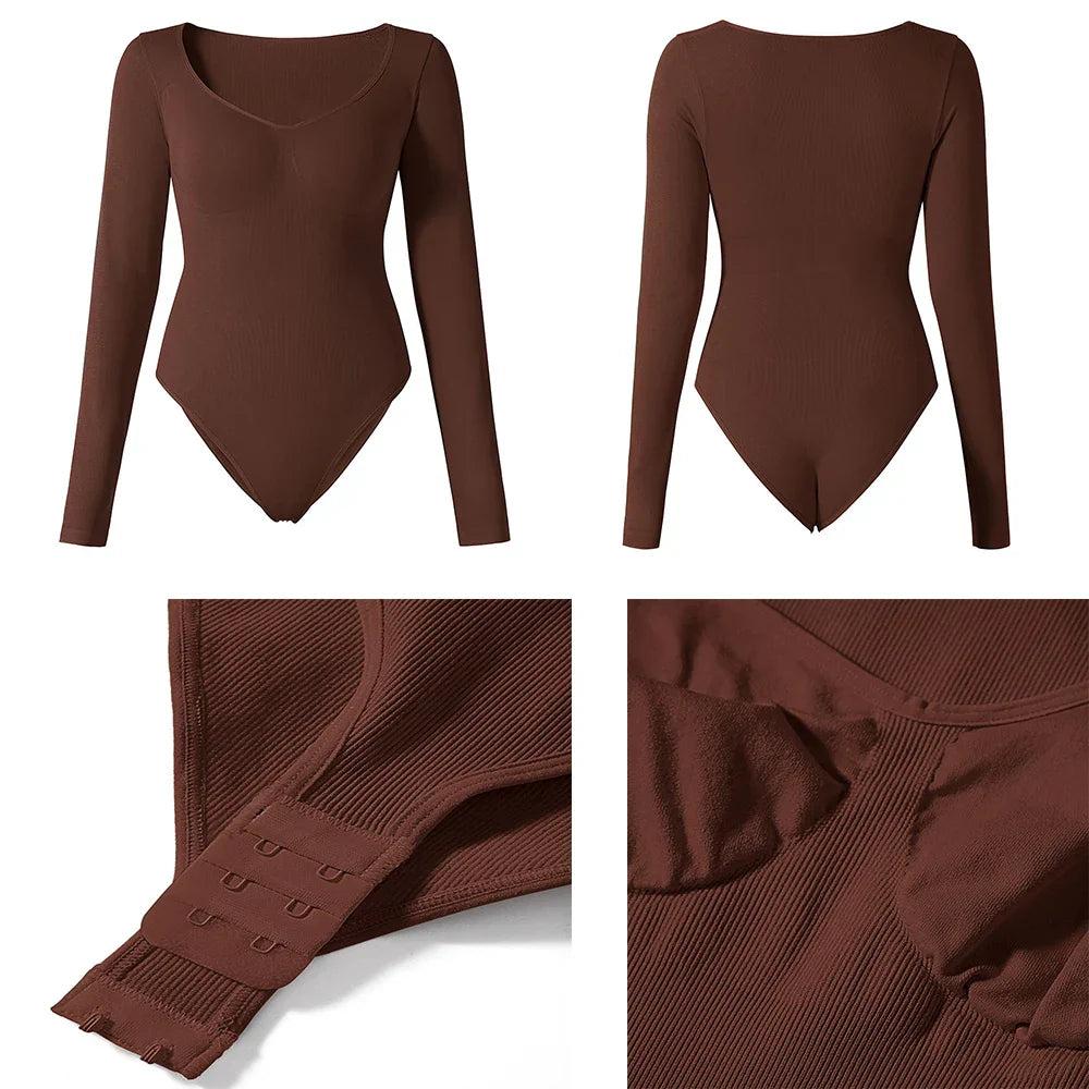 Body Suit Shape Slim Manga Longa