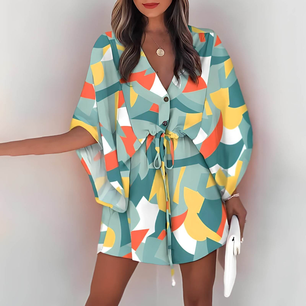 Vestido Curto com Amarração Mileto