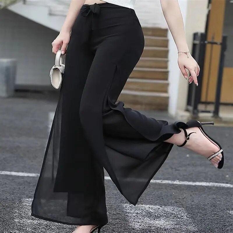 Calça Venezia™ em Chiffon Dupla Camada / A Calça da Mulher que Esbanja Luxo, Leveza & Exclusividade!