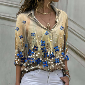 Camisa Casual de Casimira Miosótis