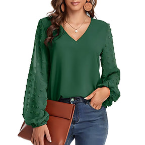 Blusa Casual de Chiffon Ruda