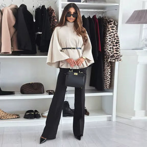 Poncho Feminino Casual Sophia