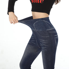 Calça Jeans de Lycra La Belle / A Única com Cintura Alta e Efeito Modelador para uma Elegância Incomparável!