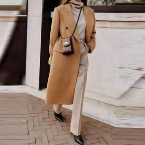 Casaco Feminino Longo de Lã Batida Yael