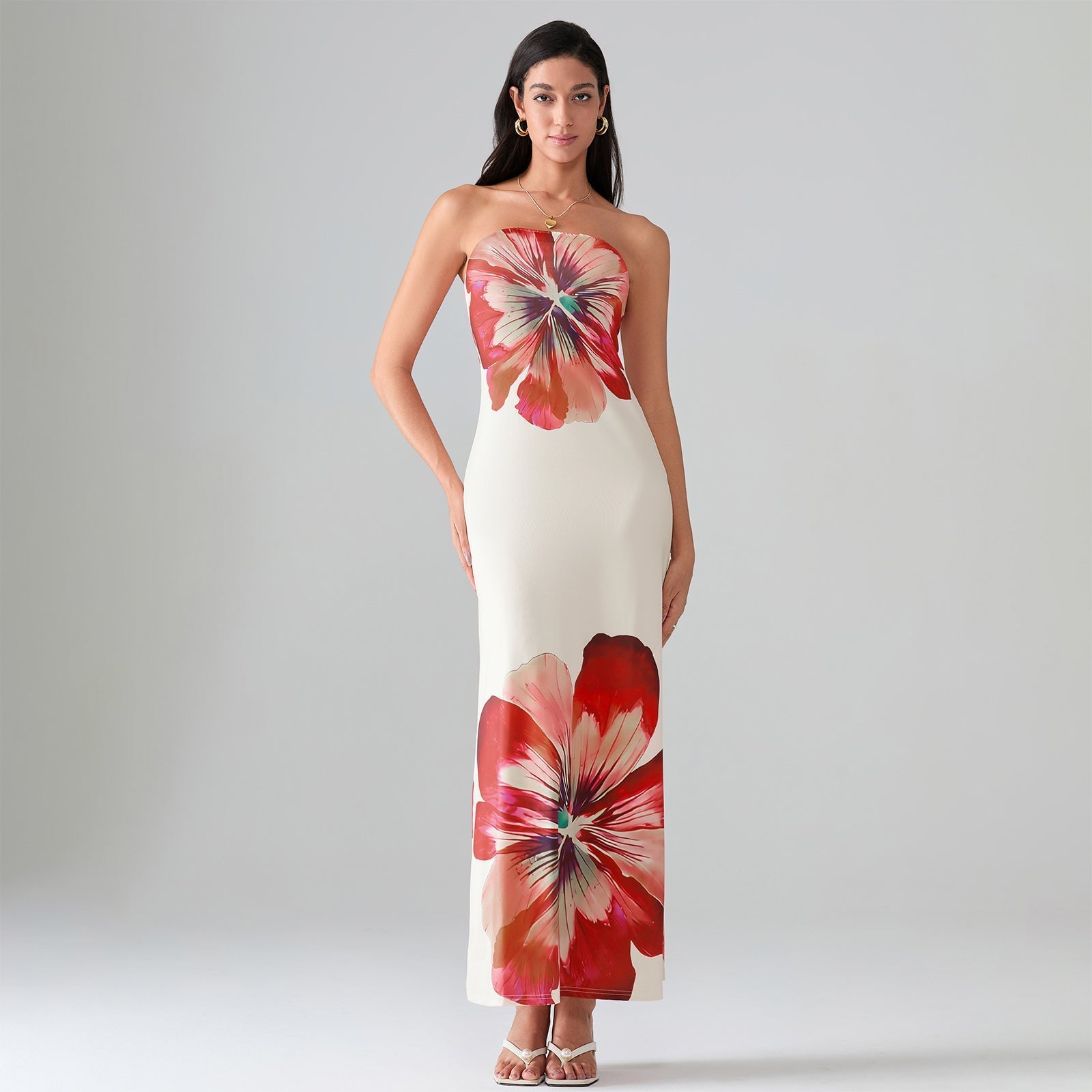 Vestido Longo Floral Modern Pétala