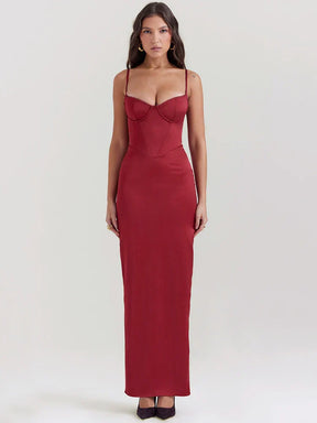 Vestido Longo Modelador Corselet Modern Bella Cetim - GOLDEN ERA