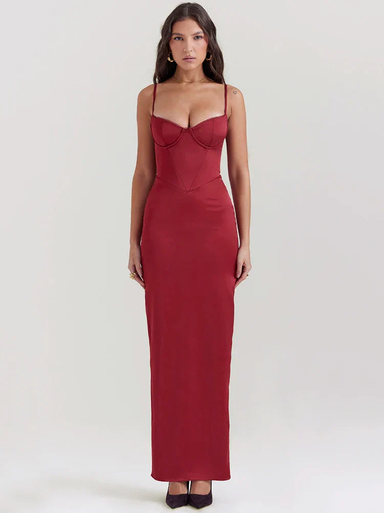 Vestido Longo Modelador Corselet Modern Bella Cetim - GOLDEN ERA