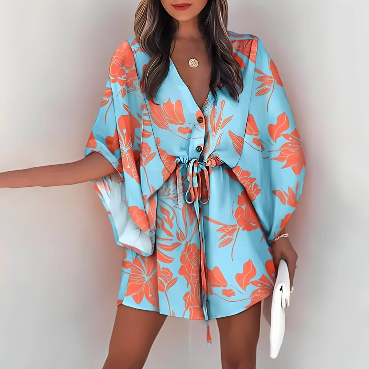 Vestido Curto com Amarração Mileto