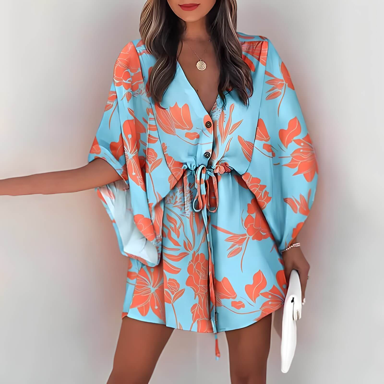 Vestido Curto com Amarração Mileto