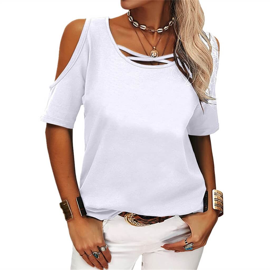 Blusa Casual Ombro Aberto Lilium