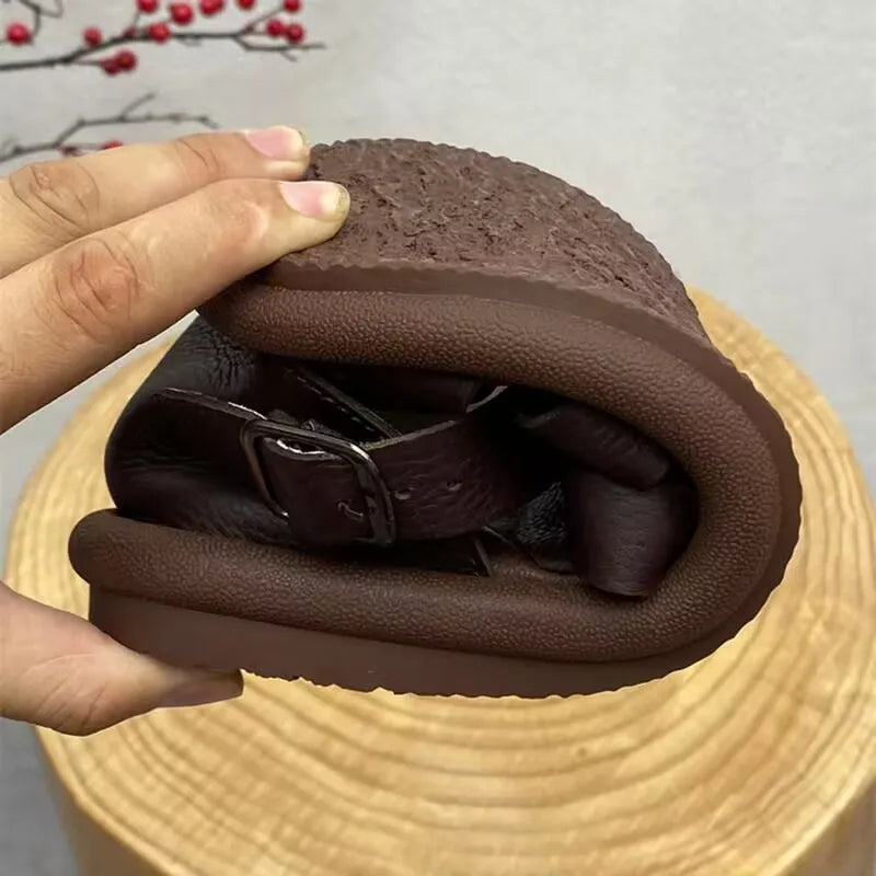 Sandália Rasteira Confortável com Traseira