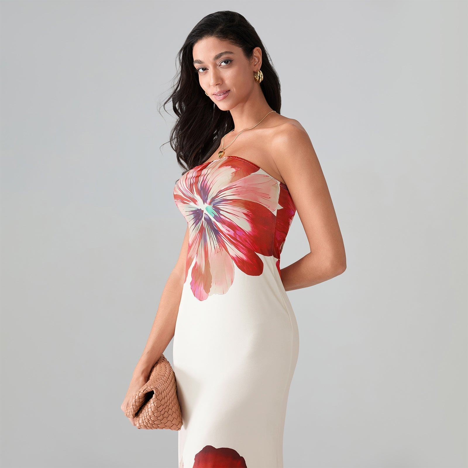 Vestido Longo Floral Modern Pétala