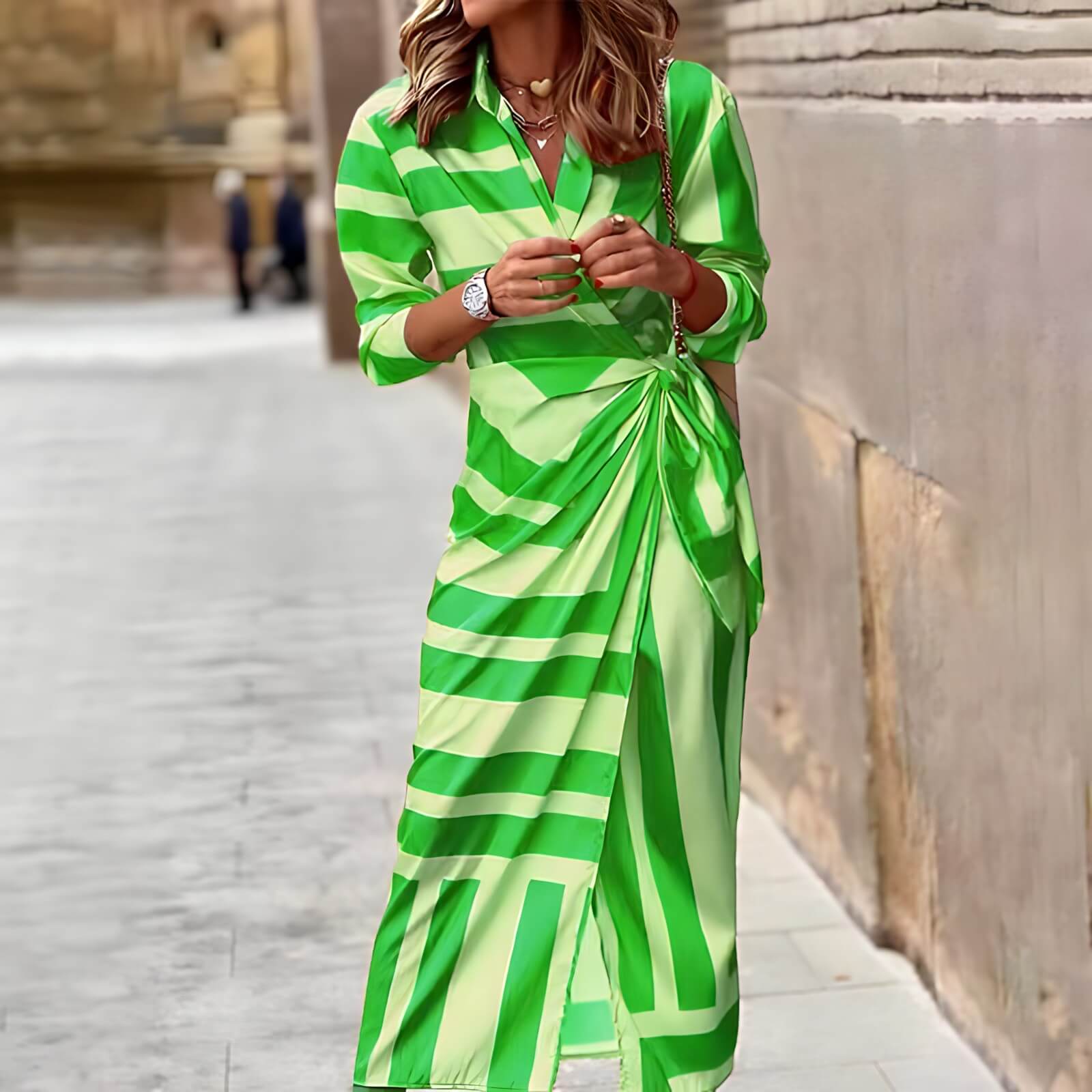 Vestido Mídi Transpassado Rubis