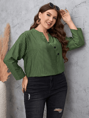 Blusa Casual Vert - Plus Size