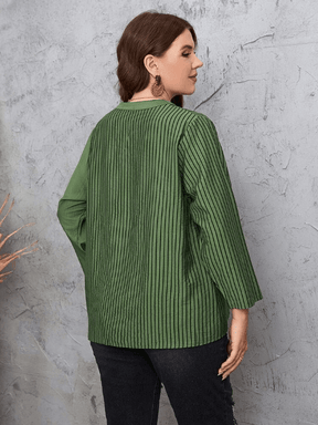Blusa Casual Vert - Plus Size