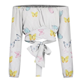 Blusa Flora Estampada com Manga