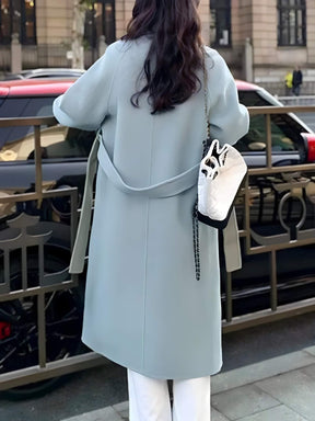 Casaco Feminino Longo de Lã Batida Isidro