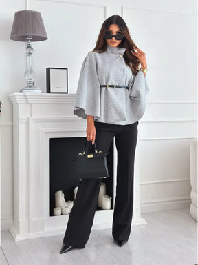 Poncho Feminino Casual Sophia