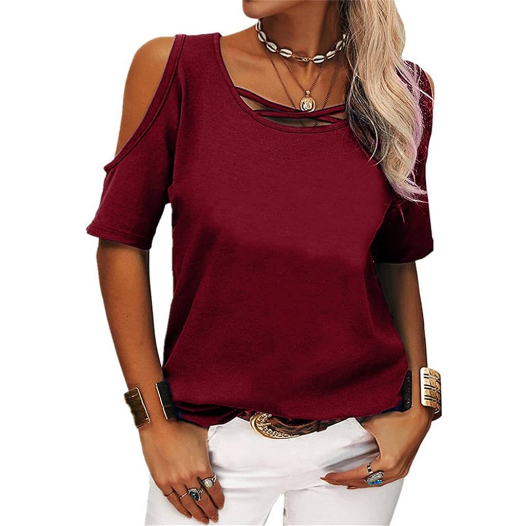 Blusa Casual Ombro Aberto Lilium