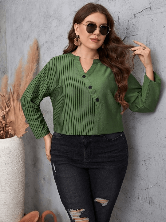 Blusa Casual Vert - Plus Size