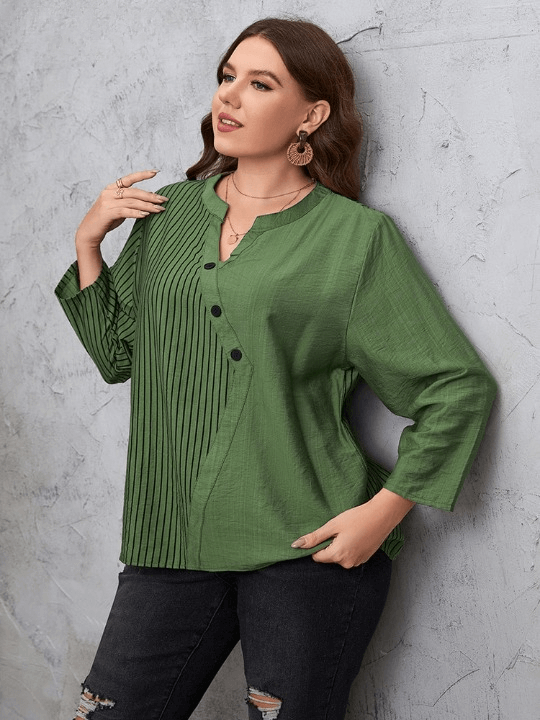 Blusa Casual Vert - Plus Size