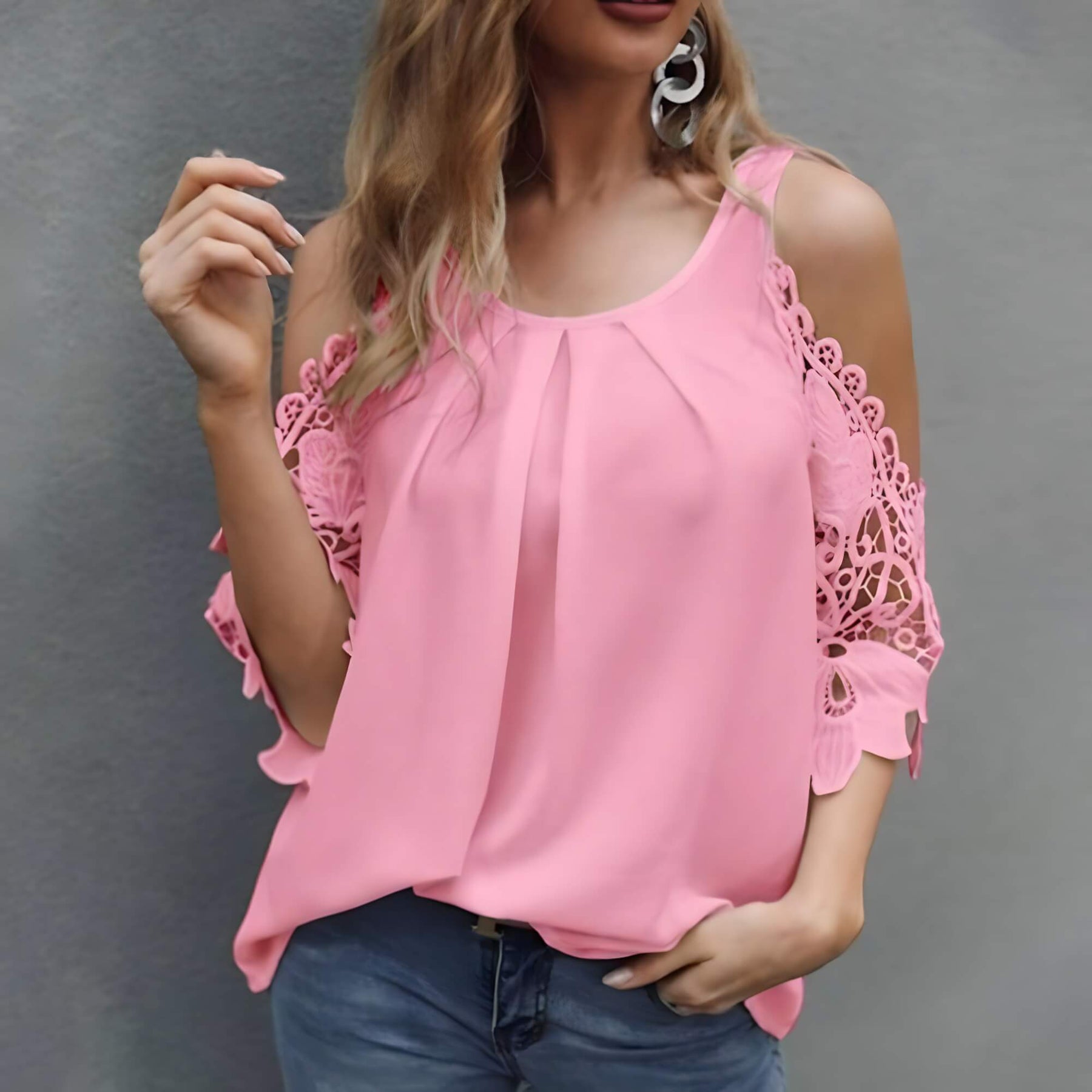 Blusa Casual Ombro Aberto Verbena