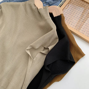 Blusa de Malha com Gola Alta