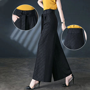 Calças Pantalona Rafaella™ com Cinto em Laço / Conforto e Estilo Sofisticado para Todos os Dias!