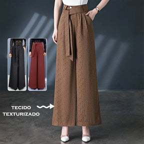 Calças Pantalona Rafaella™ com Cinto em Laço / Conforto e Estilo Sofisticado para Todos os Dias!
