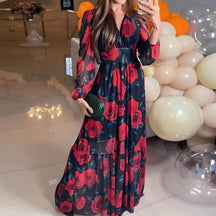 Vestido Longo de Chiffon Pétale