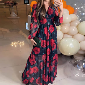 Vestido Longo de Chiffon Pétale