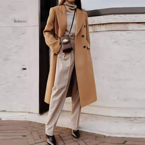 Casaco Feminino Longo de Lã Batida Yael