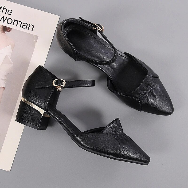 Sandália Janaína com Detalhe Drapeado + Salto Conforto