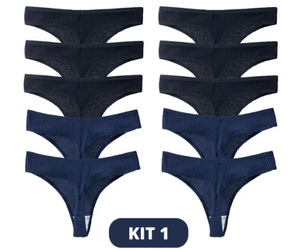 kit 5 Calcinhas Super Confortáveis em Algodão Tecido Luppo - Frete Grátis