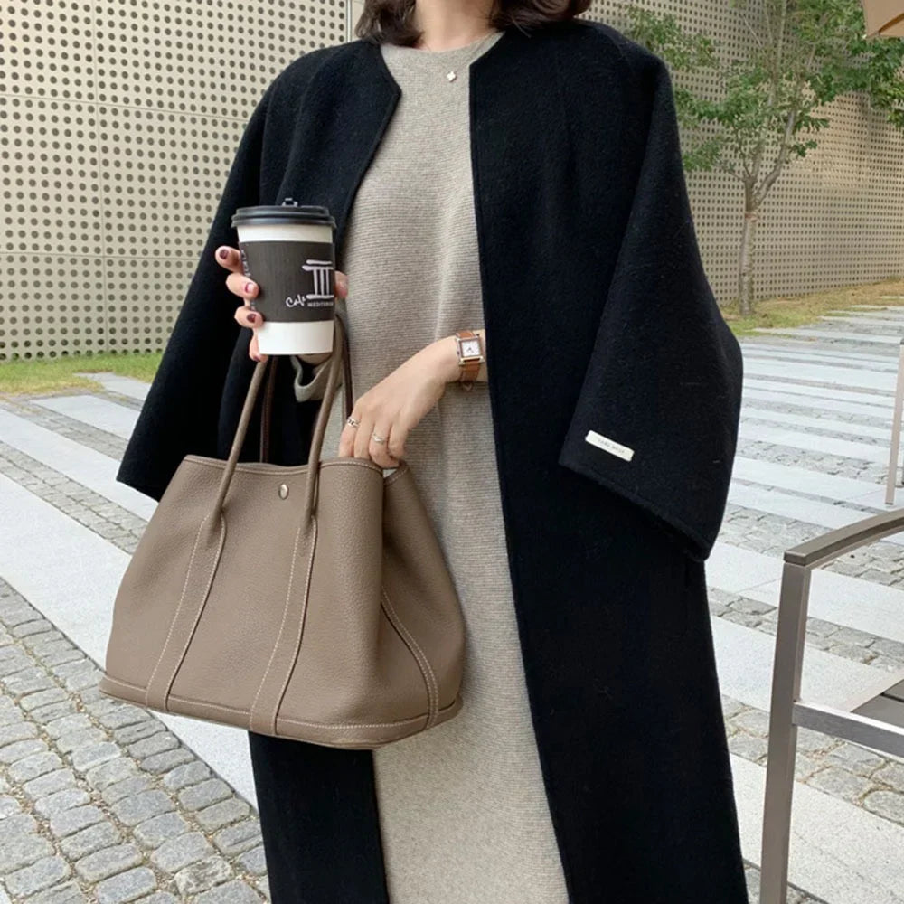 Casaco Feminino Longo de Lã Batida Neploe